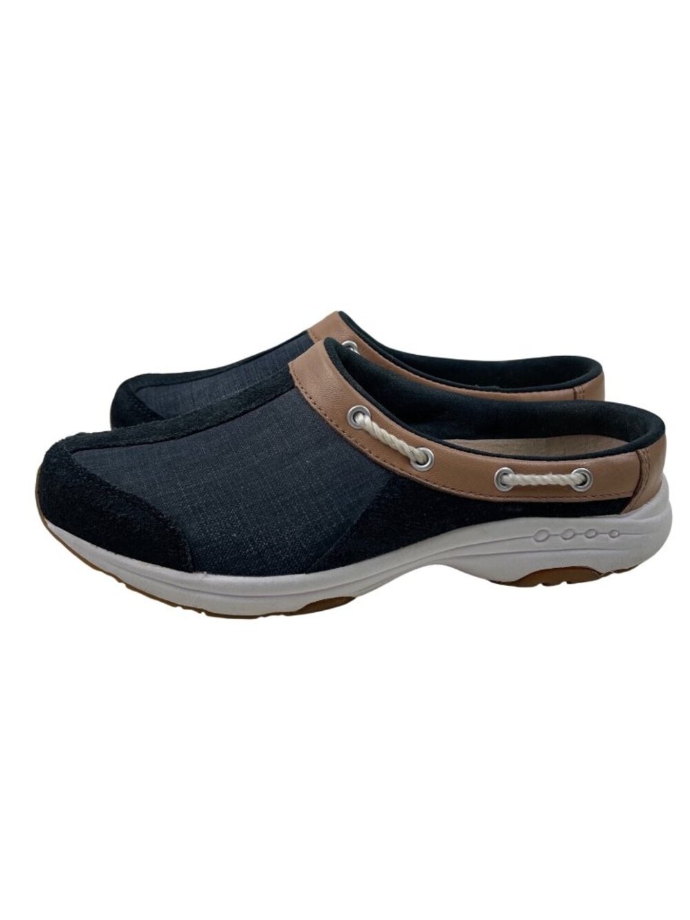 Easy Spirit Womens Size 7.5 M Travelport Blue Casual Slip-On Clogs Suede Comfort